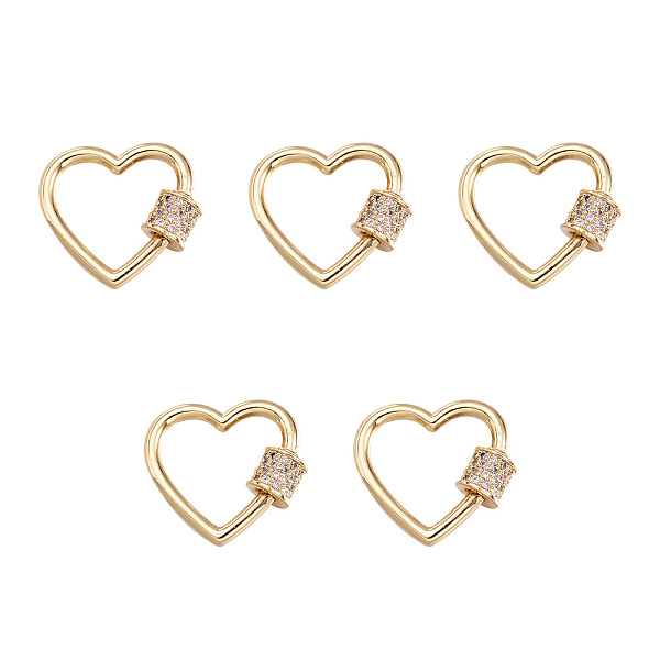 PandaHall Brass Micro Pave Clear Cubic Zirconia Screw Carabiner Lock Charms, for Necklaces Making, Heart, Golden, 17.5~18x20x5.5mm, Screw...
PandaHall Brass Micro Pave Clear Cubic Zirconia Screw Carabiner Lock Charms, for Necklaces Making, Heart, Golden, 17.5~18x20x5.5mm, Screw...