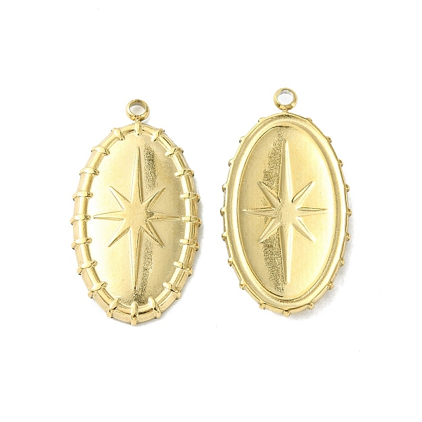 PandaHall 304 Stainless Steel Pendants, Oval with Star Charms, Real 14K Gold Plated, 23.5x13x2.6mm, Hole: 1.5mm 304 Stainless Steel Oval
PandaHall 304 Stainless Steel Pendants, Oval with Star Charms, Real 14K Gold Plated, 23.5x13x2.6mm, Hole: 1.5mm 304 Stainless Steel Oval