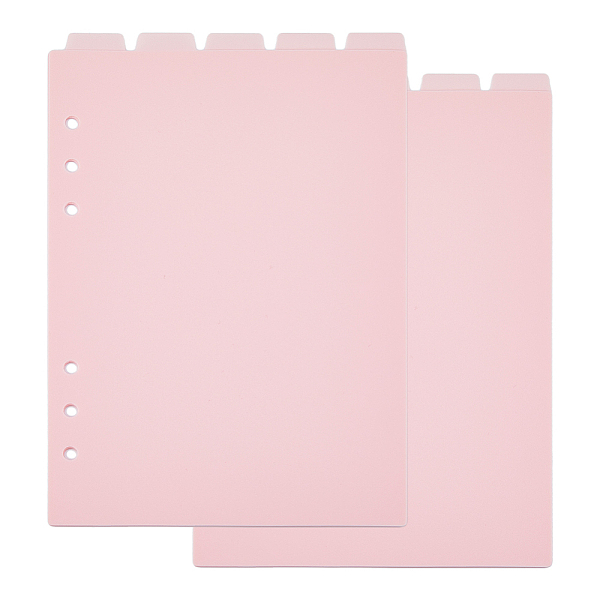 PandaHall A5 Frosted Plastic Discbound Notebook Index Divider Sheets, 6 Holes Tab Divider for Binder, Rectangle, Pink, 219x148x0.3mm, Hole...
PandaHall A5 Frosted Plastic Discbound Notebook Index Divider Sheets, 6 Holes Tab Divider for Binder, Rectangle, Pink, 219x148x0.3mm, Hole...