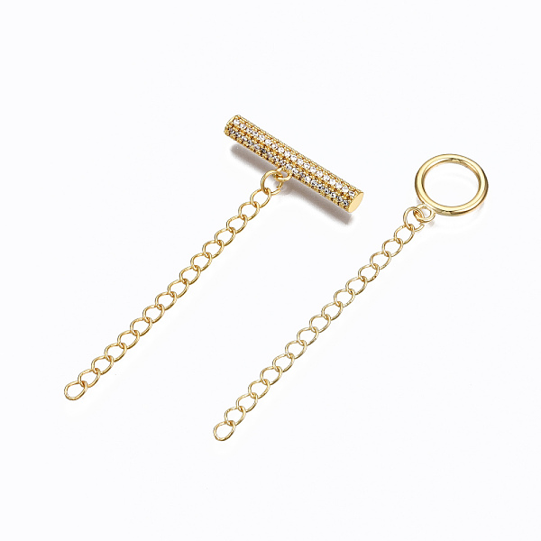 PandaHall Brass Micro Pave Clear Cubic Zirconia Toggle Clasps, Cadmium Free & Nickel Free & Lead Free, Ring, Real 16K Gold Plated, 68mm...
PandaHall Brass Micro Pave Clear Cubic Zirconia Toggle Clasps, Cadmium Free & Nickel Free & Lead Free, Ring, Real 16K Gold Plated, 68mm...