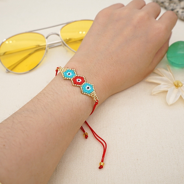 PandaHall Friendship Evil Eye Loom Pattern Seed Beads Bracelets for Women, Adjustable Nylon Cord Braided Bead Bracele, Red, 11 inch(28cm)...
PandaHall Friendship Evil Eye Loom Pattern Seed Beads Bracelets for Women, Adjustable Nylon Cord Braided Bead Bracele, Red, 11 inch(28cm)...