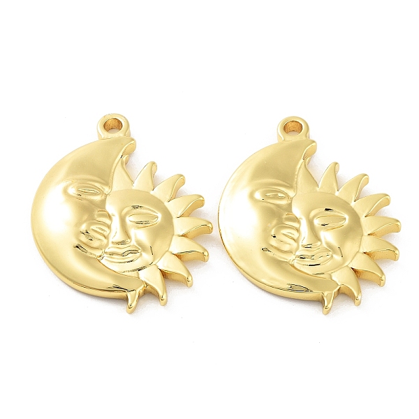 PandaHall 304 Stainless Steel Pendants, Real 18K Gold Plated, Moon & Sun, 32x26x4.5mm, Hole: 2.5mm 304 Stainless Steel Moon
PandaHall 304 Stainless Steel Pendants, Real 18K Gold Plated, Moon & Sun, 32x26x4.5mm, Hole: 2.5mm 304 Stainless Steel Moon