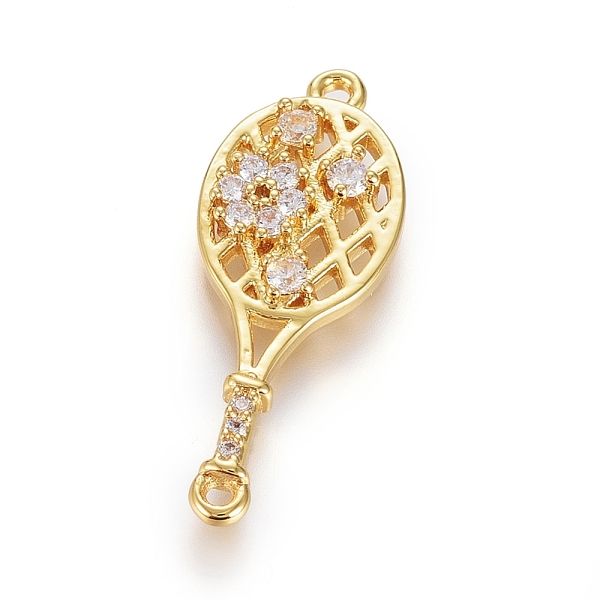 PandaHall Sport Theme, Brass Micro Pave Cubic Zirconia Links, Long-Lasting Plated, Tennis Racket, Clear, Real 18K Gold Plated, 24x9x2mm...
PandaHall Sport Theme, Brass Micro Pave Cubic Zirconia Links, Long-Lasting Plated, Tennis Racket, Clear, Real 18K Gold Plated, 24x9x2mm...