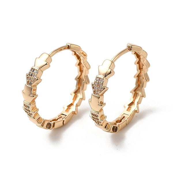 PandaHall Brass Cubic Zirconia Hoop Earrings for Women, Arrows, Light Gold, 25x5mm Brass Arrow Clear
PandaHall Brass Cubic Zirconia Hoop Earrings for Women, Arrows, Light Gold, 25x5mm Brass Arrow Clear