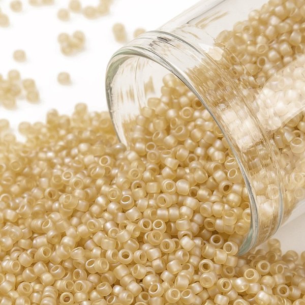 PandaHall TOHO Round Seed Beads, Japanese Seed Beads, (162F) Transparent AB Frost Light Topaz, 15/0, 1.5mm, Hole: 0.7mm, about 15000pcs/50g..., Brown
PandaHall TOHO Round Seed Beads, Japanese Seed Beads, (162F) Transparent AB Frost Light Topaz, 15/0, 1.5mm, Hole: 0.7mm, about 15000pcs/50g..., Brown