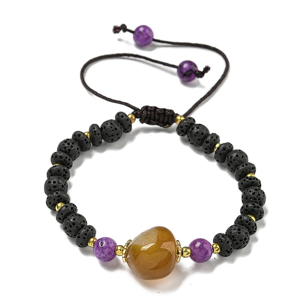 PandaHall Dyed Natural Lava Rock Rondelle Braided Bead Bracelets, Dyed Natural Agate Link Bracelets for Women Men, Dark Violet, Inner...
PandaHall Dyed Natural Lava Rock Rondelle Braided Bead Bracelets, Dyed Natural Agate Link Bracelets for Women Men, Dark Violet, Inner...