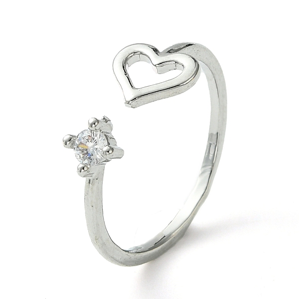 PandaHall Bass Micro Pave Cubic Zirconia Ring, Long-Lasting Plated, Heart, US Size 6(16.5mm) Brass+Cubic Zirconia Heart Clear
PandaHall Bass Micro Pave Cubic Zirconia Ring, Long-Lasting Plated, Heart, US Size 6(16.5mm) Brass+Cubic Zirconia Heart Clear