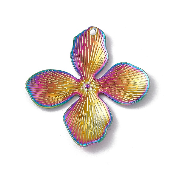 PandaHall Ion Plating(IP) 304 Stainless Steel Pendants, Flower Charms, Rainbow Color, 45x42x3mm, Hole: 1.8mm 304 Stainless Steel Flower
PandaHall Ion Plating(IP) 304 Stainless Steel Pendants, Flower Charms, Rainbow Color, 45x42x3mm, Hole: 1.8mm 304 Stainless Steel Flower