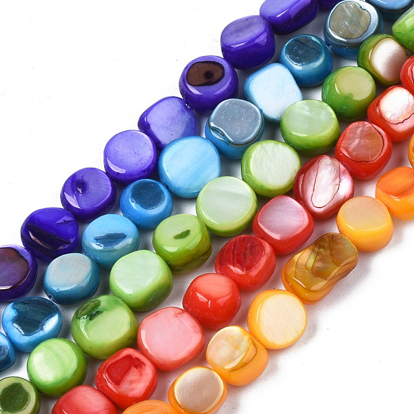 PandaHall Natural Trochid Shell/Trochus Shell Beads Strands, Dyed, Flat Round, Mixed Color, 6~9x2~5mm, Hole: 1mm, about 49~50pcs/strand..., Multicolor
PandaHall Natural Trochid Shell/Trochus Shell Beads Strands, Dyed, Flat Round, Mixed Color, 6~9x2~5mm, Hole: 1mm, about 49~50pcs/strand..., Multicolor