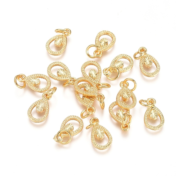 PandaHall Electroplated Alloy Charms, Long-Lasting Plated, with Brass Jump Ring, Teardrop, Golden, 12.5x7x2mm, Hole: 3.5mm Alloy Teardrop
PandaHall Electroplated Alloy Charms, Long-Lasting Plated, with Brass Jump Ring, Teardrop, Golden, 12.5x7x2mm, Hole: 3.5mm Alloy Teardrop