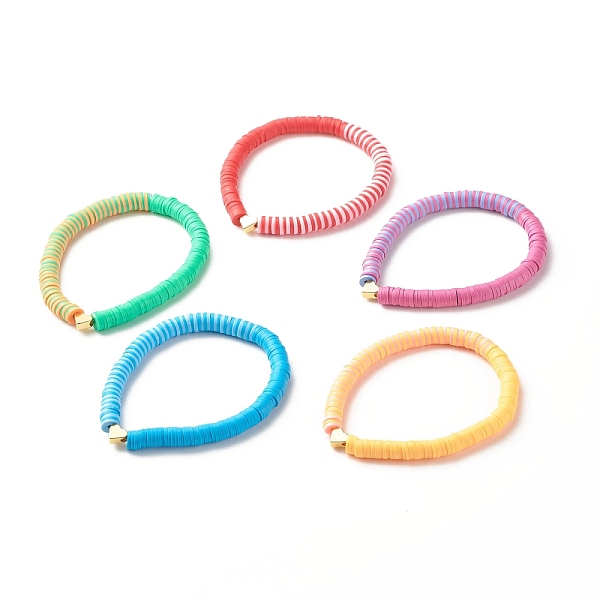 PandaHall Polymer Clay Heishi Surfer Stretch Bracelet with Brass Heart, Preppy Bracelet for Women, Mixed Color, Inner Diameter: 2-1/8 inch..., Multicolor
PandaHall Polymer Clay Heishi Surfer Stretch Bracelet with Brass Heart, Preppy Bracelet for Women, Mixed Color, Inner Diameter: 2-1/8 inch..., Multicolor