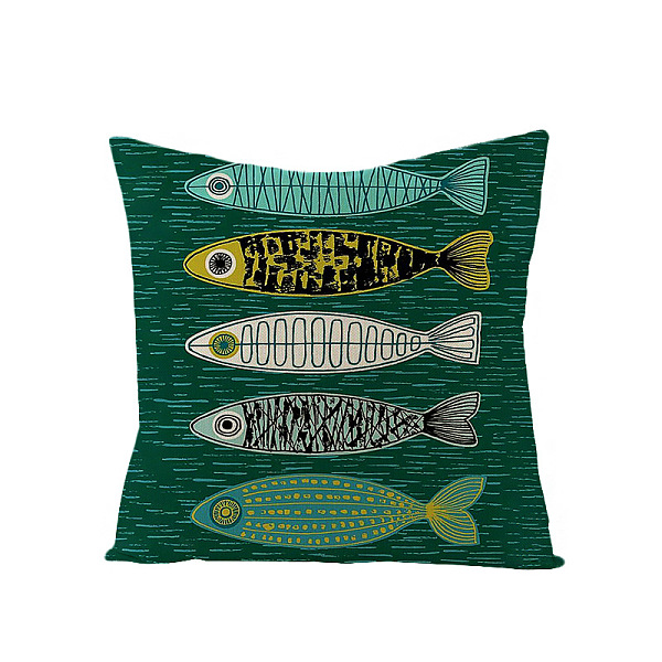 PandaHall Flax Throw Pillow Covers, Linen Cushion Cover, for Couch Sofa Bed, Square, Fish Pattern, 450x450mm Linen Fish Cyan
PandaHall Flax Throw Pillow Covers, Linen Cushion Cover, for Couch Sofa Bed, Square, Fish Pattern, 450x450mm Linen Fish Cyan