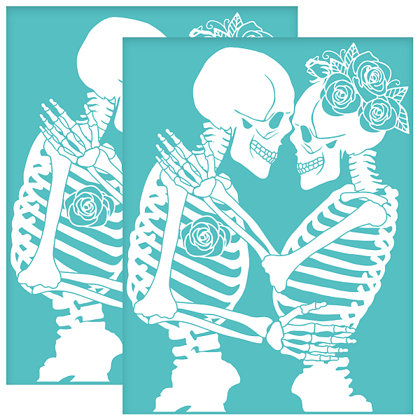 PandaHall Self-Adhesive Silk Screen Printing Stencil, for Painting on Wood, DIY Decoration T-Shirt Fabric, Turquoise, Skeleton, 280x220mm...
PandaHall Self-Adhesive Silk Screen Printing Stencil, for Painting on Wood, DIY Decoration T-Shirt Fabric, Turquoise, Skeleton, 280x220mm...