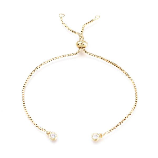 PandaHall Brass Chain Bracelet Making, with Cubic Zirconia, Slider Bracelets Making, Cadmium Free & Nickel Free & Lead Free, Real 18K Gold..., Clear
PandaHall Brass Chain Bracelet Making, with Cubic Zirconia, Slider Bracelets Making, Cadmium Free & Nickel Free & Lead Free, Real 18K Gold..., Clear
