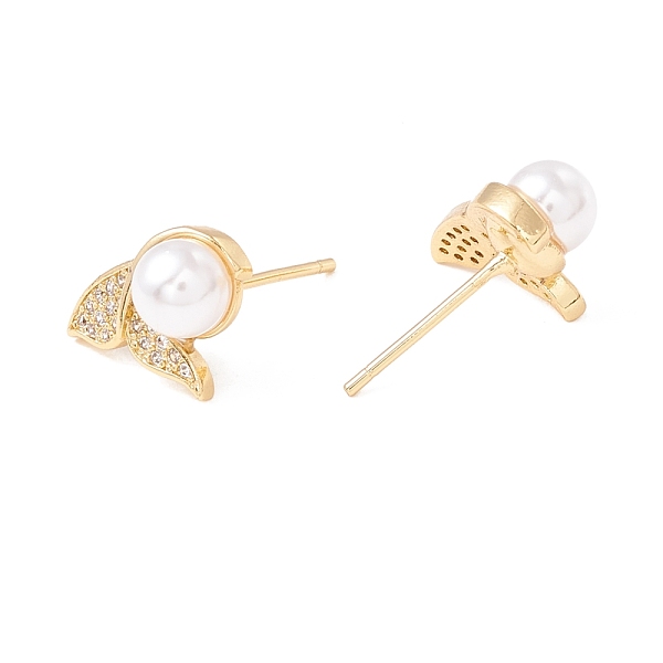PandaHall Clear Cubic Zirconia Fishtail Stud Earrings with Acrylic Pearl, Brass Jewelry for Women, Lead Free & Cadmium Free, Real 18K Gold..., White
PandaHall Clear Cubic Zirconia Fishtail Stud Earrings with Acrylic Pearl, Brass Jewelry for Women, Lead Free & Cadmium Free, Real 18K Gold..., White