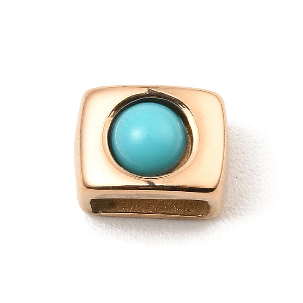 PandaHall Ion Plating(IP) 304 Stainless Steel Slide Charms, with Synthetic Turquoise, Rectangle, Rose Gold, 7x10x7.5mm, Hole: 7.5x3.5mm 304...
PandaHall Ion Plating(IP) 304 Stainless Steel Slide Charms, with Synthetic Turquoise, Rectangle, Rose Gold, 7x10x7.5mm, Hole: 7.5x3.5mm 304...