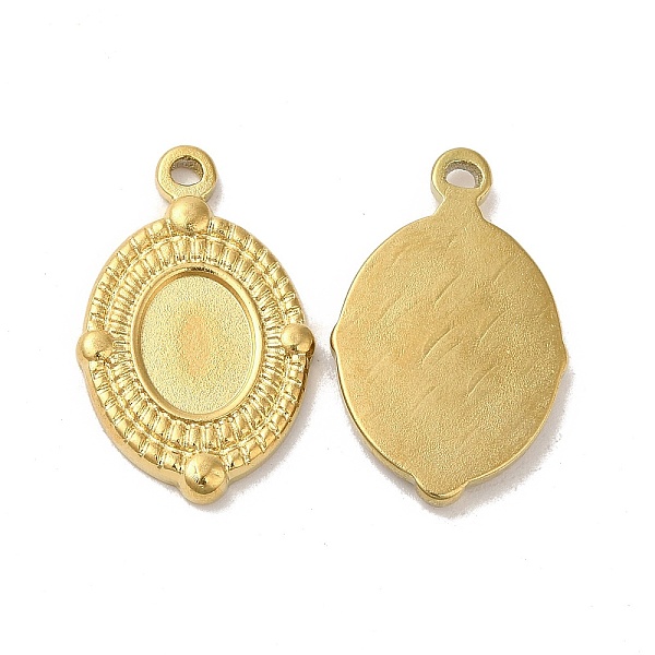PandaHall Ion Plating(IP) 304 Stainless Steel Pendant Cabochon Settings, Oval Charms, Real 18K Gold Plated, Tray: 8x6mm, 21x13x2mm, Hole...
PandaHall Ion Plating(IP) 304 Stainless Steel Pendant Cabochon Settings, Oval Charms, Real 18K Gold Plated, Tray: 8x6mm, 21x13x2mm, Hole...