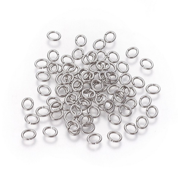 PandaHall 304 Stainless Steel Open Jump Rings, Oval, Stainless Steel Color, 20 Gauge, 5.3x4.5x0.8mm, Hole: 2.5x3mm 304 Stainless Steel
PandaHall 304 Stainless Steel Open Jump Rings, Oval, Stainless Steel Color, 20 Gauge, 5.3x4.5x0.8mm, Hole: 2.5x3mm 304 Stainless Steel