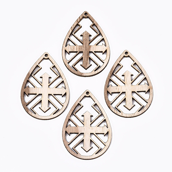 PandaHall Unfinished Hollow Wood Big Pendants, Undyed, Laser Cut Wood Shapes, Teardrop, Antique White, 57x39~40x2.5mm, Hole: 2mm Wood...
PandaHall Unfinished Hollow Wood Big Pendants, Undyed, Laser Cut Wood Shapes, Teardrop, Antique White, 57x39~40x2.5mm, Hole: 2mm Wood...
