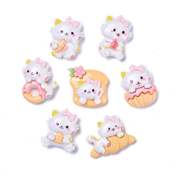 PandaHall Opaque Cute Cat with Food Resin Decoden Cabochons, Mixed Shapes, White, 19~23x16~25x8~9mm Resin Cat Shape White
PandaHall Opaque Cute Cat with Food Resin Decoden Cabochons, Mixed Shapes, White, 19~23x16~25x8~9mm Resin Cat Shape White