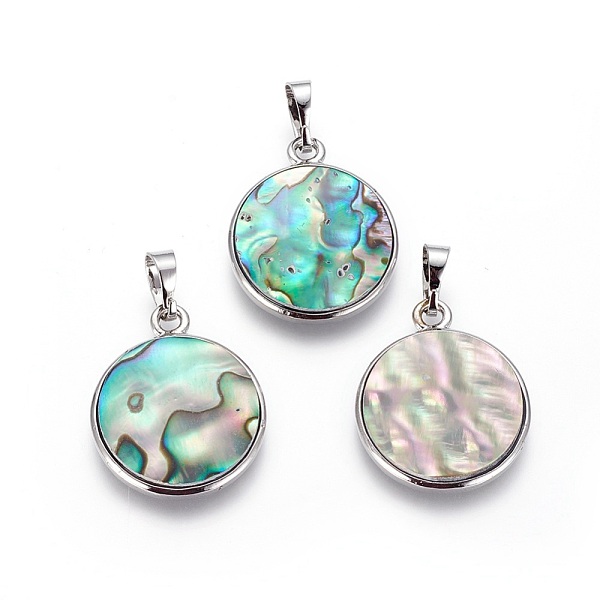 PandaHall Abalone Shell/Paua Shell Pendants, with Brass Findings, Flat Round, 26x21.5x4~4.5mm, Hole: 4.5x6.5mm Paua Shell Flat Round
PandaHall Abalone Shell/Paua Shell Pendants, with Brass Findings, Flat Round, 26x21.5x4~4.5mm, Hole: 4.5x6.5mm Paua Shell Flat Round