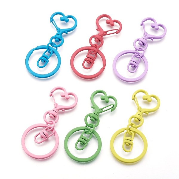 PandaHall Iron Heart Split Key Rings, Keychain Clasp Findings, Lead Free & Nickel Free, Mixed Color, 68x30x6mm Iron Heart Multicolor
PandaHall Iron Heart Split Key Rings, Keychain Clasp Findings, Lead Free & Nickel Free, Mixed Color, 68x30x6mm Iron Heart Multicolor