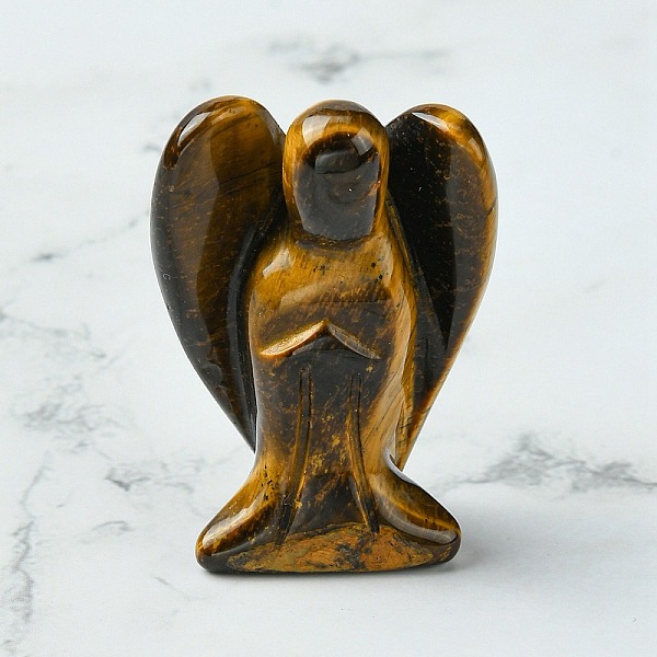 PandaHall Angel Natural Tiger Eye Home Display Decorations, 38~40x27~28x13~14mm Tiger Eye Angel & Fairy
PandaHall Angel Natural Tiger Eye Home Display Decorations, 38~40x27~28x13~14mm Tiger Eye Angel & Fairy