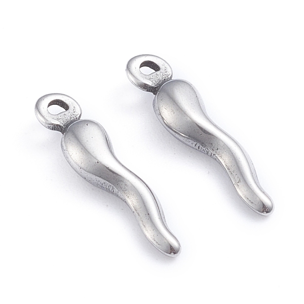 PandaHall 304 Stainless Steel Pendants, Horn of Plenty/Italian Horn Cornicello Charms, Stainless Steel Color, 17.5x4.5x3.5mm, Hole: 1mm 304...
PandaHall 304 Stainless Steel Pendants, Horn of Plenty/Italian Horn Cornicello Charms, Stainless Steel Color, 17.5x4.5x3.5mm, Hole: 1mm 304...