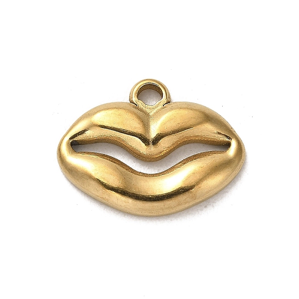 PandaHall 304 Stainless Steel Pendants, Lip Charm, Golden, 16x21x3mm, Hole: 2x2.5mm 304 Stainless Steel Lip
PandaHall 304 Stainless Steel Pendants, Lip Charm, Golden, 16x21x3mm, Hole: 2x2.5mm 304 Stainless Steel Lip