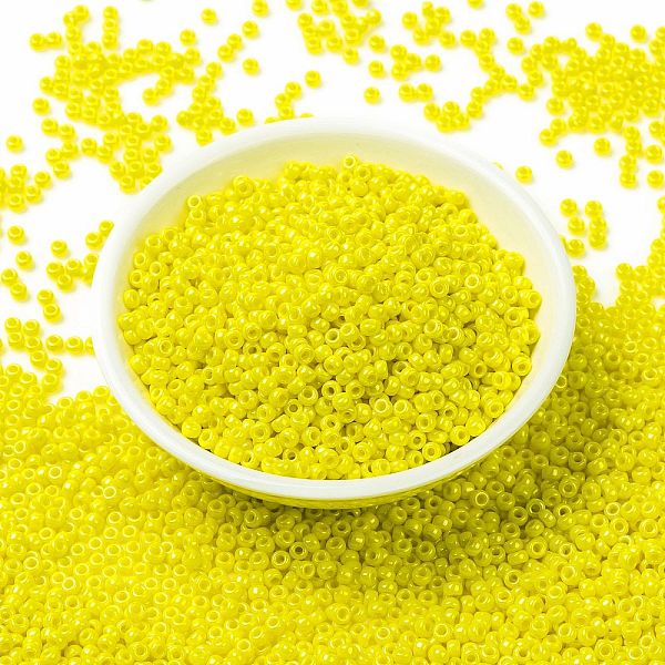 PandaHall MIYUKI Round Rocailles Beads, Japanese Seed Beads, 8/0, (RR422) Opaque Yellow Luster, 8/0, 3mm, Hole: 1mm, about 2111~2277pcs/50g...
PandaHall MIYUKI Round Rocailles Beads, Japanese Seed Beads, 8/0, (RR422) Opaque Yellow Luster, 8/0, 3mm, Hole: 1mm, about 2111~2277pcs/50g...