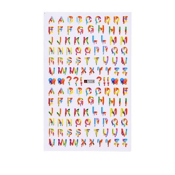 PandaHall Nail Art Stickers Decals, Self Adhesive, for Nail Tips Decorations, Colorful, Letter Pattern, 122x76mm Paper Letter Multicolor
PandaHall Nail Art Stickers Decals, Self Adhesive, for Nail Tips Decorations, Colorful, Letter Pattern, 122x76mm Paper Letter Multicolor