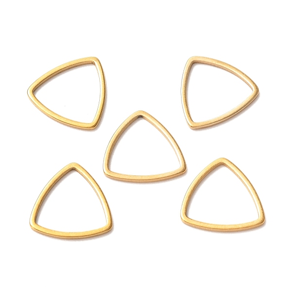 PandaHall 201 Stainless Steel Linking Rings, Triangle, Golden, 12x11.5x1mm 201 Stainless Steel Triangle
PandaHall 201 Stainless Steel Linking Rings, Triangle, Golden, 12x11.5x1mm 201 Stainless Steel Triangle