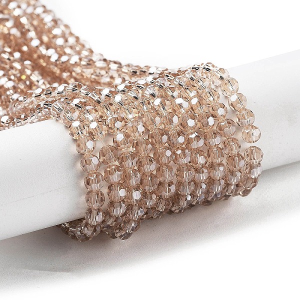 PandaHall Electroplate Transparent Glass Beads Strands, Faceted(32 Facets), Round, Pearl Luster Plated, Tan, 4mm, Hole: 0.7mm, about..., Orange
PandaHall Electroplate Transparent Glass Beads Strands, Faceted(32 Facets), Round, Pearl Luster Plated, Tan, 4mm, Hole: 0.7mm, about..., Orange