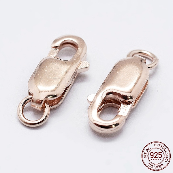 PandaHall 925 Sterling Silver Lobster Claw Clasps, with 925 Stamp, Rose Gold, 8x4x2mm, Hole: 1mm Sterling Silver
PandaHall 925 Sterling Silver Lobster Claw Clasps, with 925 Stamp, Rose Gold, 8x4x2mm, Hole: 1mm Sterling Silver