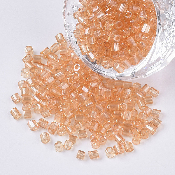 PandaHall 8/0 Two Cut Glass Seed Beads, Hexagon, Transparent Colours Luster, Sandy Brown, 2.5~3x2.5mm, Hole: 0.9mm, about 15000pcs/bag Glass...
PandaHall 8/0 Two Cut Glass Seed Beads, Hexagon, Transparent Colours Luster, Sandy Brown, 2.5~3x2.5mm, Hole: 0.9mm, about 15000pcs/bag Glass...