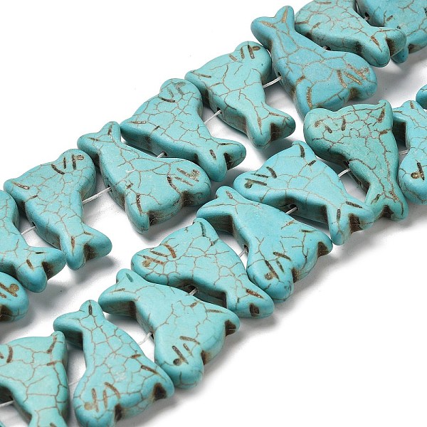 PandaHall Synthetic Turquoise Beads Strands, Sea Dog, Medium Aquamarine, 20x29x7mm, Hole: 1.2mm, about 26~32pcs/strand, 12.60''~16.14''...
PandaHall Synthetic Turquoise Beads Strands, Sea Dog, Medium Aquamarine, 20x29x7mm, Hole: 1.2mm, about 26~32pcs/strand, 12.60''~16.14''...