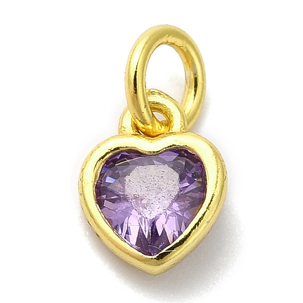 PandaHall 925 Sterling Silver Birthstone Charms, with Single Cubic Zirconia, Heart, Golden, with Jump Ring, Purple, 6x5x2mm, Hole: 2.5mm...
PandaHall 925 Sterling Silver Birthstone Charms, with Single Cubic Zirconia, Heart, Golden, with Jump Ring, Purple, 6x5x2mm, Hole: 2.5mm...