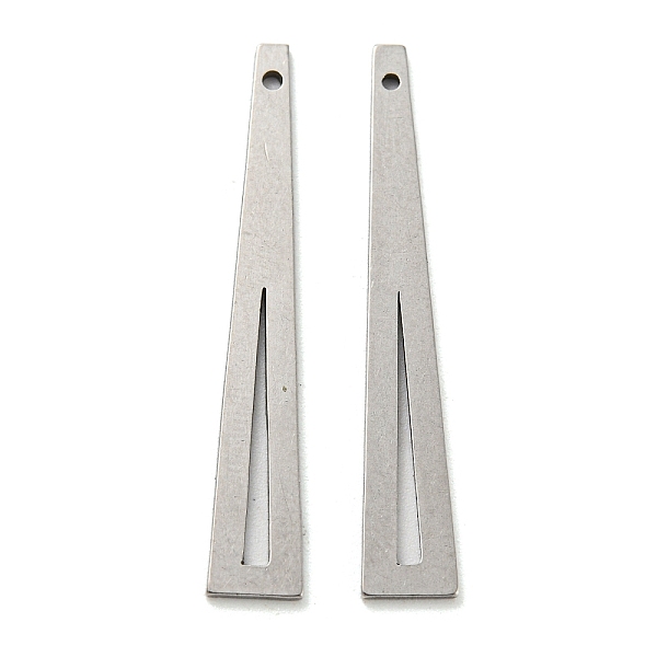 PandaHall 304 Stainless Steel Pendants, Triangle Charm, Stainless Steel Color, 31x5x1mm, Hole: 0.9mm 304 Stainless Steel Triangle
PandaHall 304 Stainless Steel Pendants, Triangle Charm, Stainless Steel Color, 31x5x1mm, Hole: 0.9mm 304 Stainless Steel Triangle