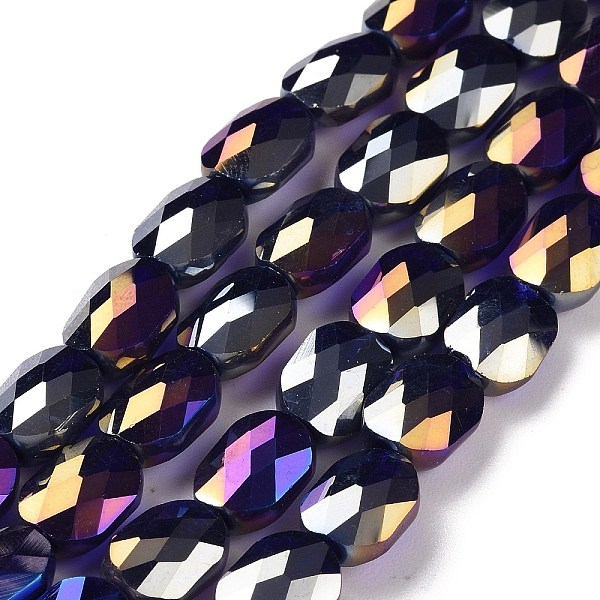 PandaHall Faceted Electroplated Glass Beads Strands, AB Color Plated, Opaque Solid Color, Oval, Midnight Blue, 10.5x8x5mm, Hole: 1.5mm...
PandaHall Faceted Electroplated Glass Beads Strands, AB Color Plated, Opaque Solid Color, Oval, Midnight Blue, 10.5x8x5mm, Hole: 1.5mm...