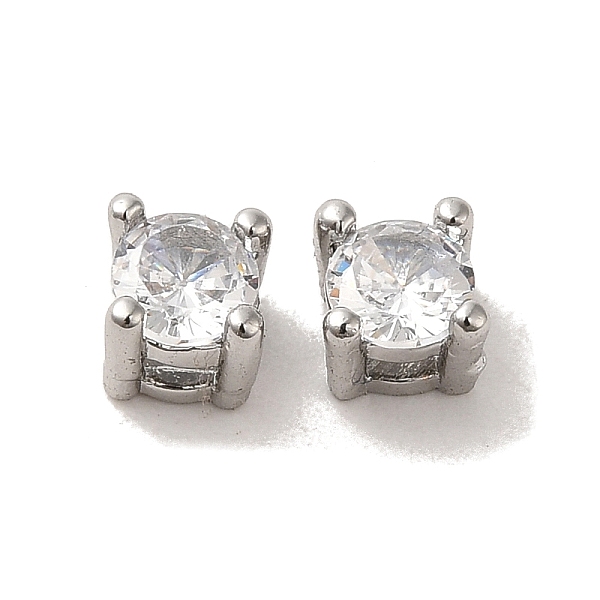 PandaHall Brass with Single Clear Cubic Zirconia Bead, Round, Platinum, 4.5x4.5x4mm, Hole: 2mm Brass+Cubic Zirconia Round Clear
PandaHall Brass with Single Clear Cubic Zirconia Bead, Round, Platinum, 4.5x4.5x4mm, Hole: 2mm Brass+Cubic Zirconia Round Clear