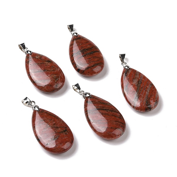 PandaHall Natural Sesame Jasper Pendants, Teardrop Charm, with Platinum Tone Brass Findings, 35~36x20~21x7.5~10mm, Hole: 4x6mm Sesame Jasper...
PandaHall Natural Sesame Jasper Pendants, Teardrop Charm, with Platinum Tone Brass Findings, 35~36x20~21x7.5~10mm, Hole: 4x6mm Sesame Jasper...