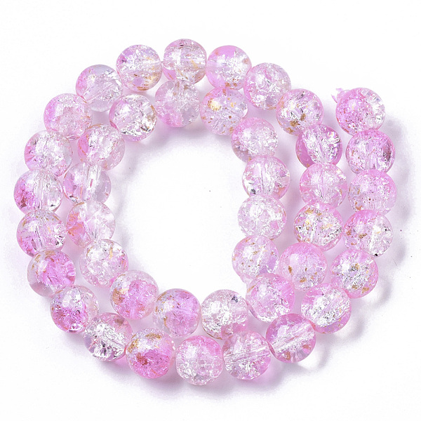 PandaHall Transparent Spray Painted Crackle Glass Bead Strands, with Golden Foil, Round, Pearl Pink, 10~11mm, Hole: 1.4~1.6mm, about...
PandaHall Transparent Spray Painted Crackle Glass Bead Strands, with Golden Foil, Round, Pearl Pink, 10~11mm, Hole: 1.4~1.6mm, about...