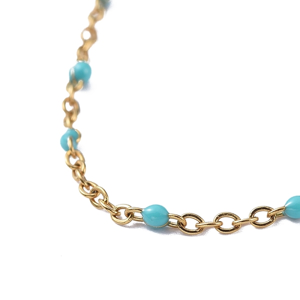 PandaHall 304 Stainless Steel Cable Chain Necklaces, with Enamel and Lobster Claw Clasps, Golden, Deep Sky Blue, 16.92 inch(43cm) 304...
PandaHall 304 Stainless Steel Cable Chain Necklaces, with Enamel and Lobster Claw Clasps, Golden, Deep Sky Blue, 16.92 inch(43cm) 304...