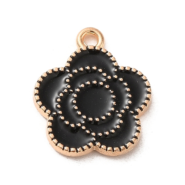 PandaHall Alloy Enamel Pendants, Light Gold, Flower Charm, Black, 17x15x2mm, Hole: 1.5mm Alloy+Enamel Flower Black
PandaHall Alloy Enamel Pendants, Light Gold, Flower Charm, Black, 17x15x2mm, Hole: 1.5mm Alloy+Enamel Flower Black