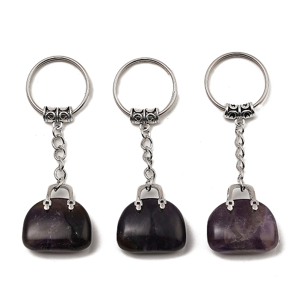 PandaHall Natural Amethyst Bag Pendant Keychain, with Platinum Tone Brass Findings, for Bag Jewelry Gift Decoration, 7.4cm Amethyst Bag
PandaHall Natural Amethyst Bag Pendant Keychain, with Platinum Tone Brass Findings, for Bag Jewelry Gift Decoration, 7.4cm Amethyst Bag