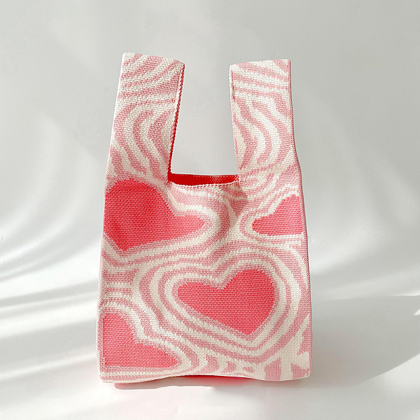 PandaHall Polyester Heart Print Knitted Tote Bags, Cartoon Crochet Handbags for Women, Pink, 36x20cm Polyester Heart Pink
PandaHall Polyester Heart Print Knitted Tote Bags, Cartoon Crochet Handbags for Women, Pink, 36x20cm Polyester Heart Pink
