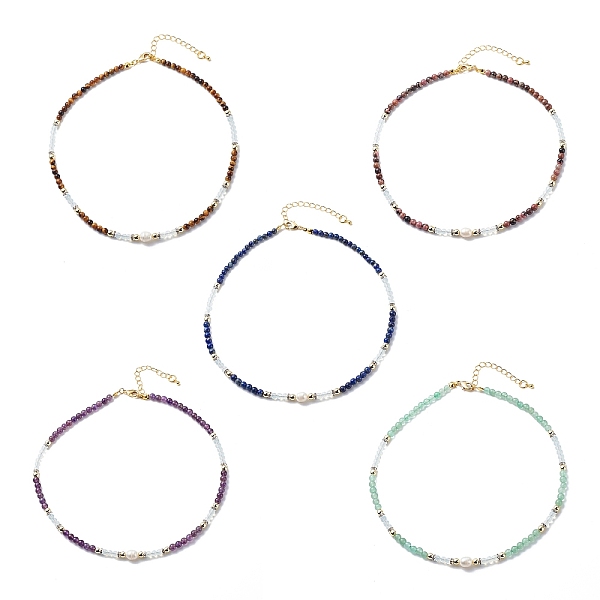 PandaHall Natural Mixed Gemstone & Pearl & Opalite Beaded Necklace for Women, 15.91 inch(40.4cm) Mixed Stone
PandaHall Natural Mixed Gemstone & Pearl & Opalite Beaded Necklace for Women, 15.91 inch(40.4cm) Mixed Stone