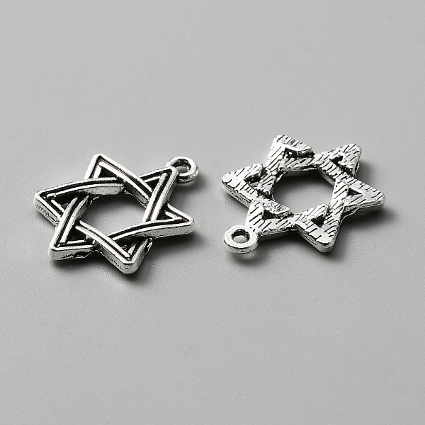 PandaHall Tibetan Style Alloy Pendants, Star of David Charms, Antique Silver, 20x14.5x2mm, Hole: 1.4mm Alloy Star
PandaHall Tibetan Style Alloy Pendants, Star of David Charms, Antique Silver, 20x14.5x2mm, Hole: 1.4mm Alloy Star