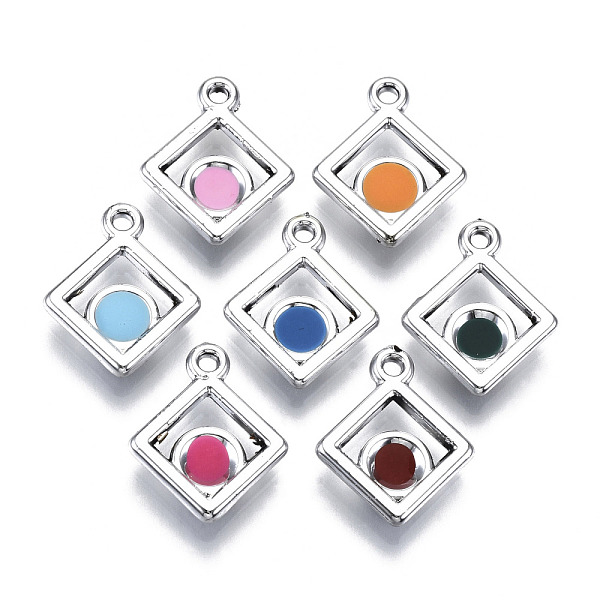 PandaHall UV Plating Acrylic Pendants, with Enamel, Platinum, Rhombus, Mixed Color, 18x15x3mm, Hole: 1.5mm, Diagonal Length: 18mm, Side..., Multicolor
PandaHall UV Plating Acrylic Pendants, with Enamel, Platinum, Rhombus, Mixed Color, 18x15x3mm, Hole: 1.5mm, Diagonal Length: 18mm, Side..., Multicolor