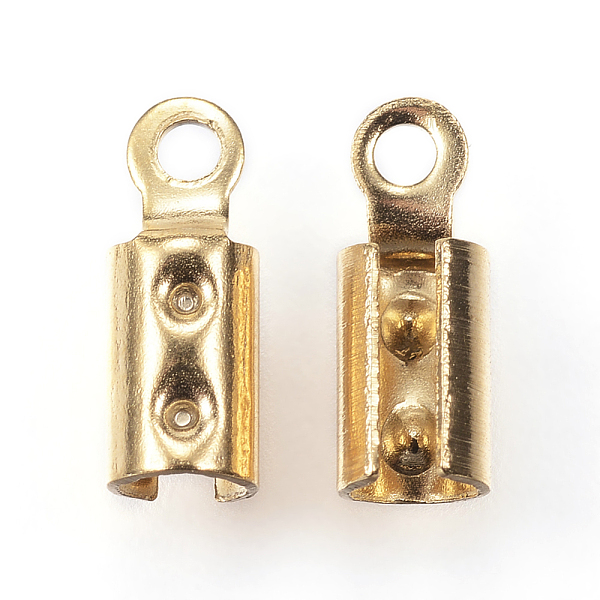 PandaHall Ion Plating(IP) 304 Stainless Steel Folding Crimp Ends, Fold Over Crimp Cord Ends, Golden, 8.5x3mm, Hole: 1.2mm, Inner Diameter...
PandaHall Ion Plating(IP) 304 Stainless Steel Folding Crimp Ends, Fold Over Crimp Cord Ends, Golden, 8.5x3mm, Hole: 1.2mm, Inner Diameter...